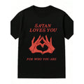 Mens Retro Edgy Graphic T-Shirt | Vintage Streetwear | Casual Top for Holiday Gifting