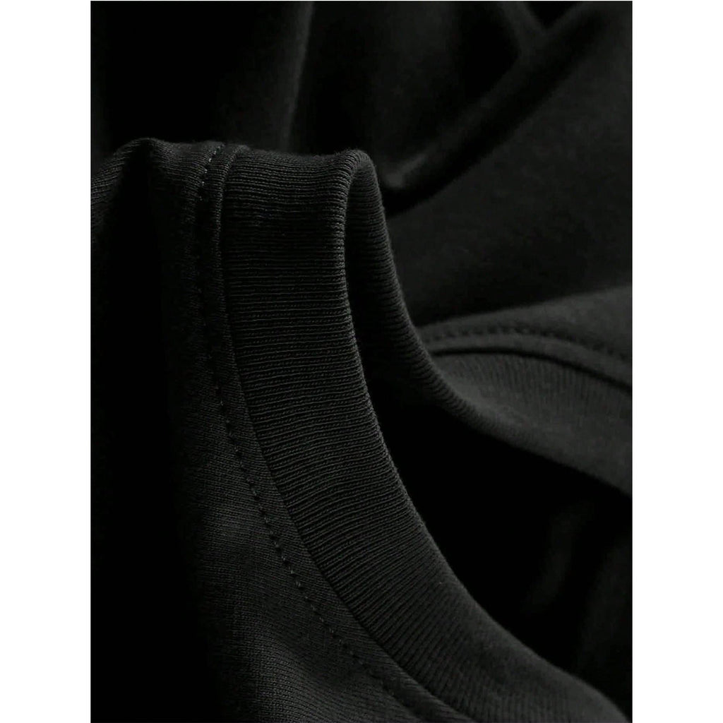 Man S' Witty Quote Print Black TShirt, Crew Neck, Casual Cotton Tee, Medium Stretch Knit Fabric, Regular Fit For Boys& Man, Perfect For Spring/Summer/Fall