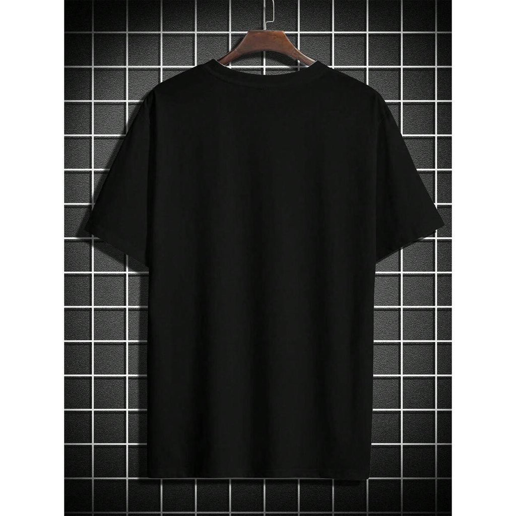 Men Casual Graphic Printed Summer Cross & Slogan Short Sleeve T-Shirt, For Friends