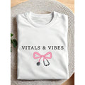 Coquette Vitals And Vibes Shirt, Funny Nursing Shirt, Gift For Nurse, Nurse Appreciation, Medical Student Shirts, Cute Stethoscope Tees