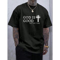 Men Casual Graphic Printed Summer Cross & Slogan Short Sleeve T-Shirt, For Friends
