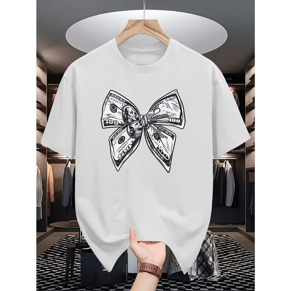 Men's Summer Short-sleeved T-shirts, Fashionable and Trendy Printed Men's TShirts, Summer Round Neck Casual Versatile Tops