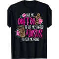 Coffee Jesus Funny Faith T-Shirt | Women's Pink Print Black Tee | 100% Cotton