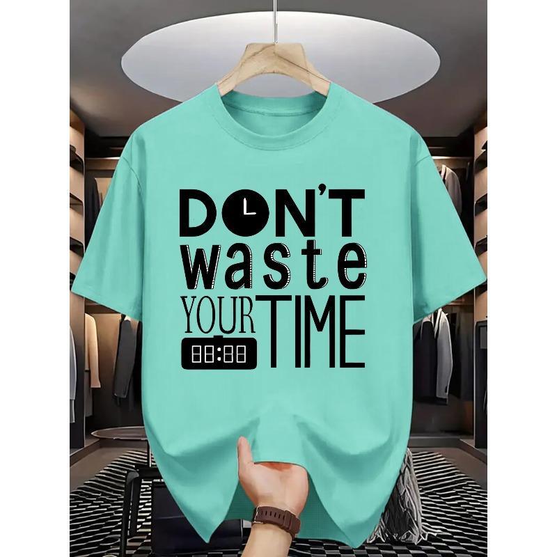 [Summer Fashion T-Shirt] Men's Summer Fashion T-Shirt | Short-Sleeve with Letter Pattern Print