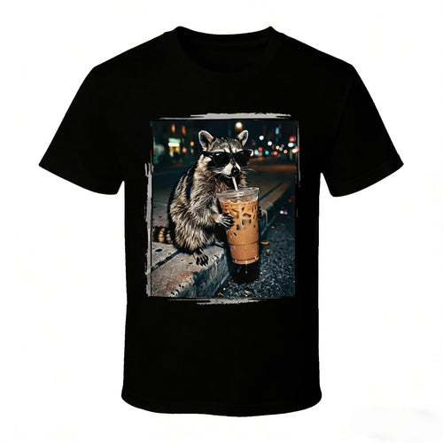 Raccoon for Iced Coffee ~ Unisex Short Sleeve T-Shirt Printed in the USA