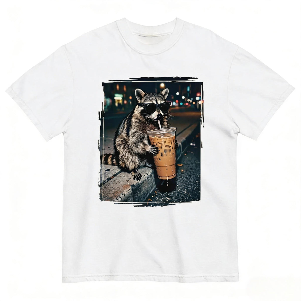 Raccoon for Iced Coffee ~ Unisex Short Sleeve T-Shirt Printed in the USA