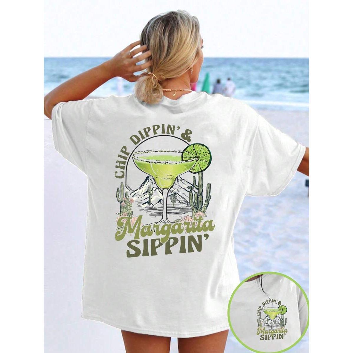 INAWLY Margarita Design Retro Comfort Colors May 5th T-Shirt, Mexico Celebration Funny Drinking Tee, Chip Dippin Margarita Sippin Summer Tee For Women Spring Break