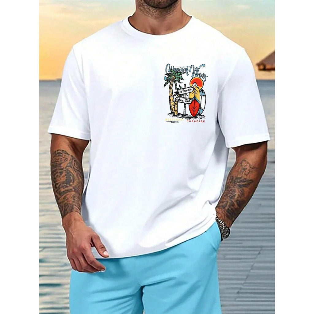 Men's Personalized Printed Short Sleeve T-Shirt | 100% Cotton Breathable Summer Tee