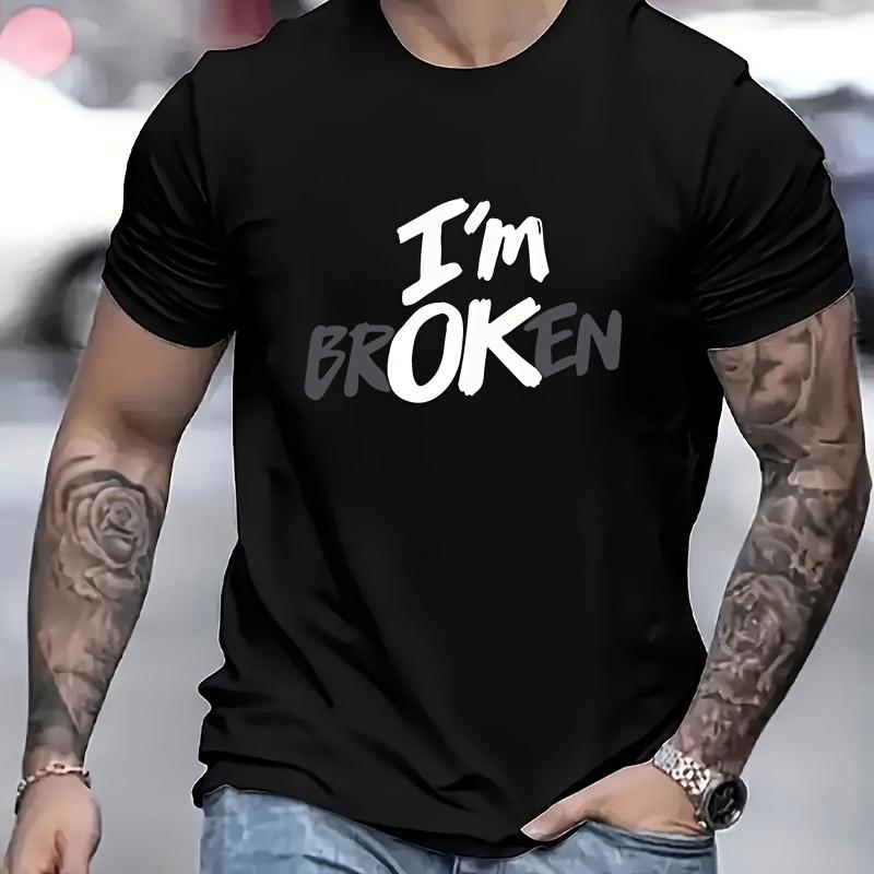 Mixed Color Iron-On Transfer Patch with "I'M Broken" Lettering for T-Shirt